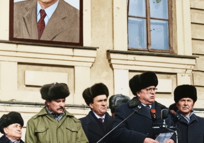 Траурный митинг на Тульском оружейном заводе, посвященный памяти Константина Устиновича Черненко